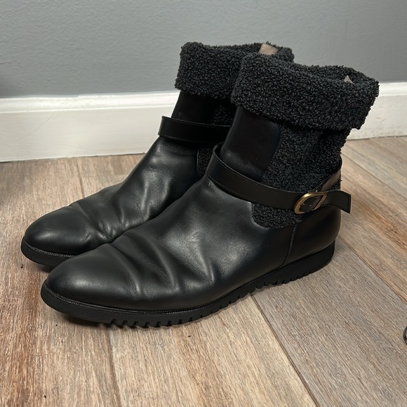 Salvatore Ferragamo Lasting Nero Mid-Calf Boots size 9.5 B - Picture 1 of 16